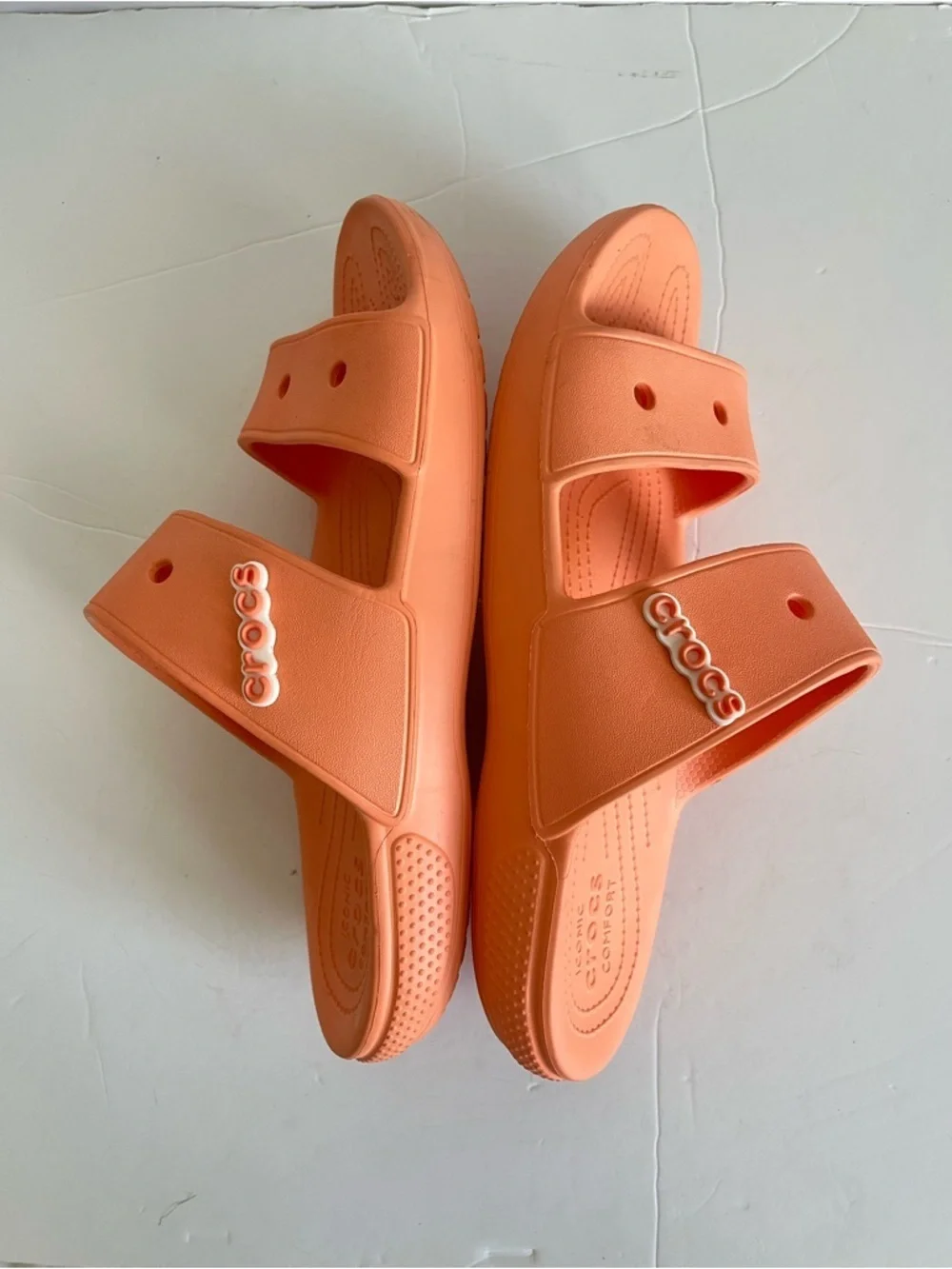 Crocs Double Strap Slide Sandals Peaches Unisex M10 W12